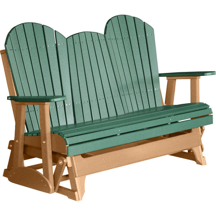 LuxCraft LuxCraft Green 5 ft. Recycled Plastic Adirondack Outdoor Glider Green on Cedar Adirondack Glider 5APGGC