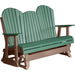 LuxCraft LuxCraft Green 5 ft. Recycled Plastic Adirondack Outdoor Glider Green on Chestnut Brown Adirondack Glider 5APGGCB