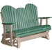 LuxCraft LuxCraft Green 5 ft. Recycled Plastic Adirondack Outdoor Glider Green on Weatherwood Adirondack Glider 5APGGWW