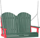 LuxCraft LuxCraft Green Adirondack 4ft. Recycled Plastic Porch Swing Porch Swing