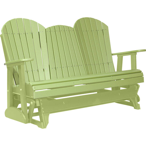 LuxCraft LuxCraft Lime Green 5 ft. Recycled Plastic Adirondack Outdoor Glider Lime Green Adirondack Glider 5APGLG