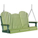 LuxCraft LuxCraft Lime Green Adirondack 5ft. Recycled Plastic Porch Swing Lime Green on Green / Adirondack Porch Swing Porch Swing 5APSLGG