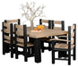 LuxCraft Luxcraft Recycled Plastic 4' X 6' Contemporary Poly Outdoor Dining Set Black Dining Sets P46RTB