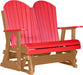 LuxCraft LuxCraft Red 4 ft. Recycled Plastic Adirondack Outdoor Glider Red on Cedar Adirondack Glider 4APGRC