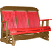 LuxCraft LuxCraft Red 5 ft. Recycled Plastic Highback Outdoor Glider Red on Cedar Highback Glider 5CPGRC