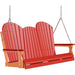 LuxCraft LuxCraft Red Adirondack 5ft. Recycled Plastic Porch Swing Porch Swing