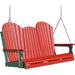 LuxCraft LuxCraft Red Adirondack 5ft. Recycled Plastic Porch Swing Porch Swing