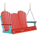 LuxCraft LuxCraft Red Adirondack 5ft. Recycled Plastic Porch Swing With Cup Holder Porch Swing