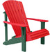 LuxCraft LuxCraft Red Deluxe Recycled Plastic Adirondack Chair Red on Green Adirondack Deck Chair