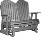 LuxCraft LuxCraft Slate 4 ft. Recycled Plastic Adirondack Outdoor Glider Slate Adirondack Glider 4APGS