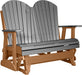 LuxCraft LuxCraft Slate 4 ft. Recycled Plastic Adirondack Outdoor Glider Slate on Cedar Adirondack Glider 4APGSC