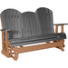 LuxCraft LuxCraft Slate 5 ft. Recycled Plastic Adirondack Outdoor Glider Slate on Cedar Adirondack Glider 5APGSC