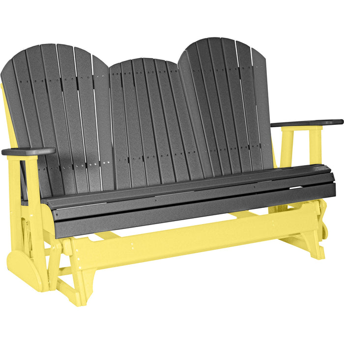 LuxCraft LuxCraft Slate 5 ft. Recycled Plastic Adirondack Outdoor Glider Adirondack Glider