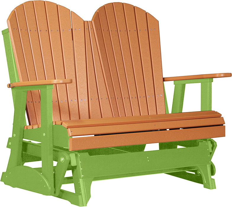 LuxCraft LuxCraft Tangerine 4 ft. Recycled Plastic Adirondack Outdoor Glider Adirondack Glider