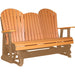 LuxCraft LuxCraft Tangerine 5 ft. Recycled Plastic Adirondack Outdoor Glider Tangerine on Cedar Adirondack Glider 5APGTC