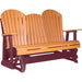 LuxCraft LuxCraft Tangerine 5 ft. Recycled Plastic Adirondack Outdoor Glider Tangerine on Cherrywood Adirondack Glider 5APGTCW