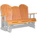 LuxCraft LuxCraft Tangerine 5 ft. Recycled Plastic Adirondack Outdoor Glider Tangerine on Dove Gray Adirondack Glider 5APGTDG