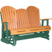 LuxCraft LuxCraft Tangerine 5 ft. Recycled Plastic Adirondack Outdoor Glider Tangerine on Green Adirondack Glider 5APGTG