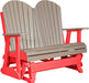 LuxCraft LuxCraft Weatherwood 4 ft. Recycled Plastic Adirondack Outdoor Glider Weatherwood on Red Adirondack Glider 4APGWWR