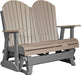 LuxCraft LuxCraft Weatherwood 4 ft. Recycled Plastic Adirondack Outdoor Glider Weatherwood on Slate Adirondack Glider 4APGWWS