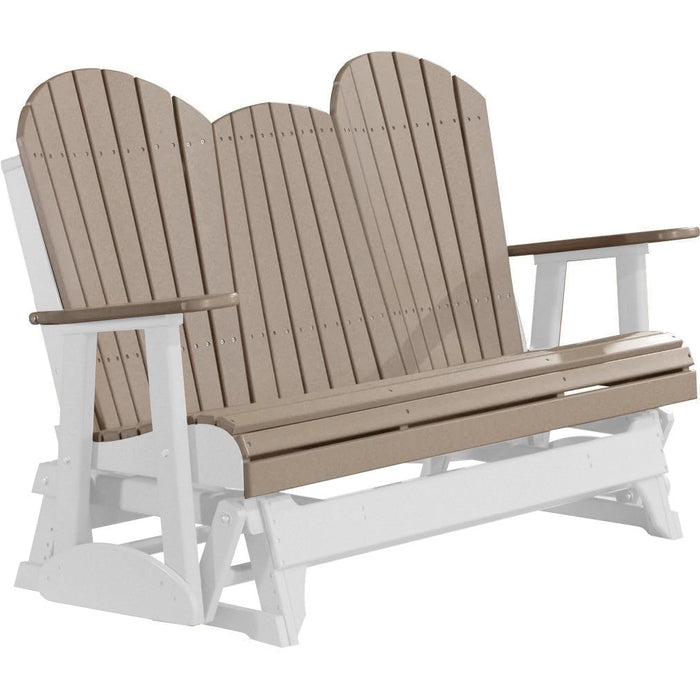 LuxCraft LuxCraft Weatherwood 5 ft. Recycled Plastic Adirondack Outdoor Glider Adirondack Glider