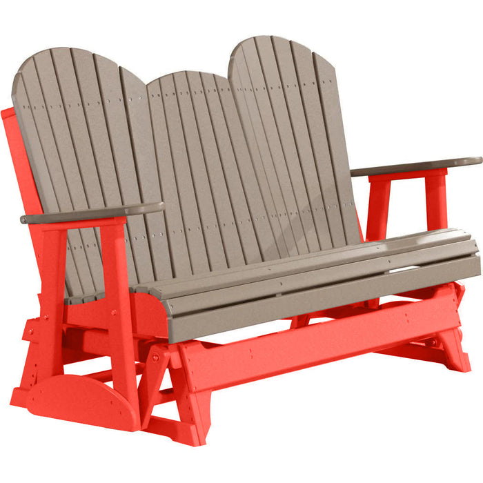 LuxCraft LuxCraft Weatherwood 5 ft. Recycled Plastic Adirondack Outdoor Glider Adirondack Glider