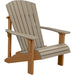 LuxCraft LuxCraft Weatherwood Deluxe Recycled Plastic Adirondack Chair Weatherwood on Cedar Adirondack Deck Chair PDACWWC