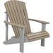 LuxCraft LuxCraft Weatherwood Deluxe Recycled Plastic Adirondack Chair Weatherwood on Dove Gray Adirondack Deck Chair PDACWWDG