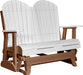 LuxCraft LuxCraft White 4 ft. Recycled Plastic Adirondack Outdoor Glider White on Antique Mahogany Adirondack Glider 4APGWAM