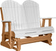 LuxCraft LuxCraft White 4 ft. Recycled Plastic Adirondack Outdoor Glider White on Cedar Adirondack Glider 4APGWC