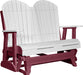 LuxCraft LuxCraft White 4 ft. Recycled Plastic Adirondack Outdoor Glider White on Cherrywood Adirondack Glider 4APGWCW