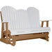 LuxCraft LuxCraft White 5 ft. Recycled Plastic Adirondack Outdoor Glider White on Cedar Adirondack Glider 5APGWC