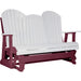 LuxCraft LuxCraft White 5 ft. Recycled Plastic Adirondack Outdoor Glider White on Cherrywood Adirondack Glider 5APGWCW