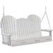 LuxCraft LuxCraft White Adirondack 5ft. Recycled Plastic Porch Swing White on Gray / Adirondack Porch Swing Porch Swing