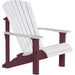 LuxCraft LuxCraft White Deluxe Recycled Plastic Adirondack Chair White on Cherrywood Adirondack Deck Chair PDACWCW