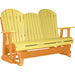 LuxCraft LuxCraft Yellow 5 ft. Recycled Plastic Adirondack Outdoor Glider Yellow on Tangerine Adirondack Glider 5APGYT