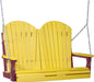 LuxCraft LuxCraft Yellow Adirondack 4ft. Recycled Plastic Porch Swing Porch Swing