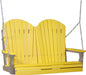 LuxCraft LuxCraft Yellow Adirondack 4ft. Recycled Plastic Porch Swing Porch Swing