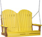 LuxCraft LuxCraft Yellow Adirondack 4ft. Recycled Plastic Porch Swing Porch Swing