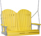 LuxCraft LuxCraft Yellow Adirondack 4ft. Recycled Plastic Porch Swing Porch Swing