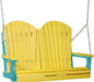 LuxCraft LuxCraft Yellow Adirondack 4ft. Recycled Plastic Porch Swing Porch Swing