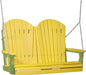 LuxCraft LuxCraft Yellow Adirondack 4ft. Recycled Plastic Porch Swing Porch Swing