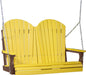 LuxCraft LuxCraft Yellow Adirondack 4ft. Recycled Plastic Porch Swing Porch Swing