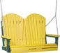 LuxCraft LuxCraft Yellow Adirondack 4ft. Recycled Plastic Porch Swing Porch Swing