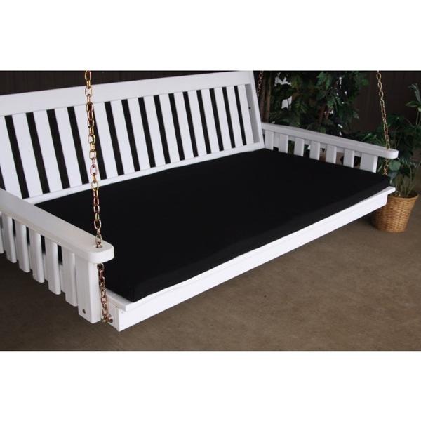 A & L Furniture A & L Furniture 4 Foot Swing Bed Cushion (2" or 4" Thick) 2 Inches / Black Cushion 1000-2 In-Black