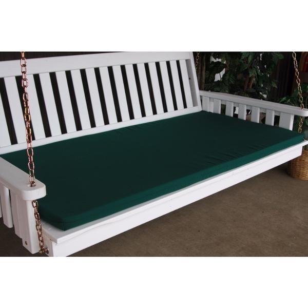 A & L Furniture A & L Furniture 5 Foot Swing Bed Cushion (2" or 4" Thick) 2 Inches / Forest Green Cushion 1001-2 In-Forest Green