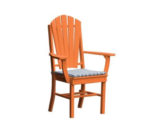 A & L Furniture A & L Furniture Adirondack Dining Chair w/ Arms Orange Dining Chair 4114-Orange