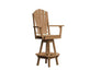 A & L Furniture A & L Furniture Adirondack Swivel Bar Chair w/ Arms Cedar Dining Chair 4124-Cedar