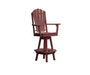 A & L Furniture A & L Furniture Adirondack Swivel Bar Chair w/ Arms Cherry Wood Dining Chair 4124-CherryWood