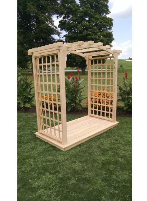 A & L Furniture A & L Furniture Amish Handcrafted Pine Cambridge Arbor & Deck Pine Arbor